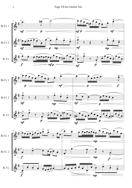 Fuga Vii For Clarinet Trio Page 2