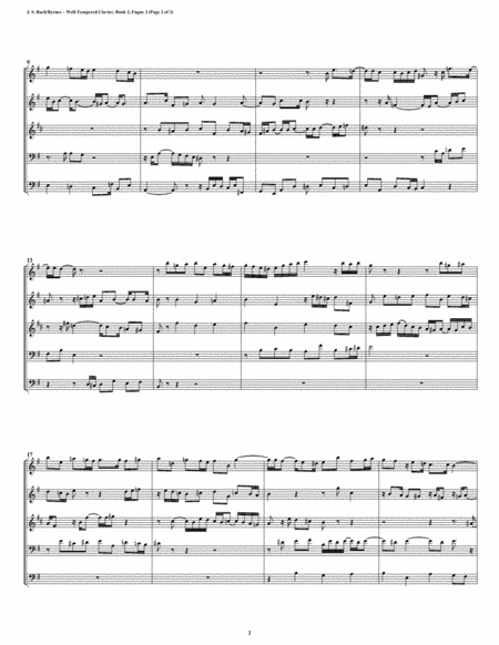 Fugue 02 From Well Tempered Clavier Book 2 Double Reed Quintet Page 2