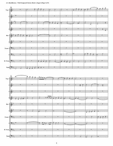 Fugue 04 From Well Tempered Clavier Book 1 Brass Choir Page 2