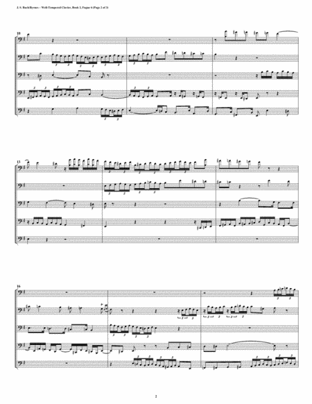 Fugue 06 From Well Tempered Clavier Book 2 Bassoon Quintet Page 2