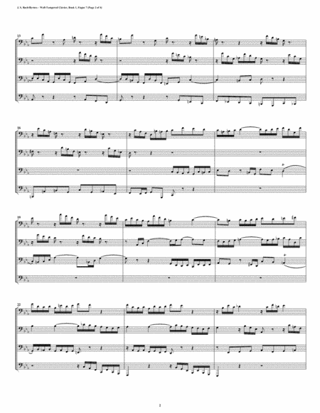 Fugue 07 From Well Tempered Clavier Book 1 Euphonium Tuba Quartet Page 2