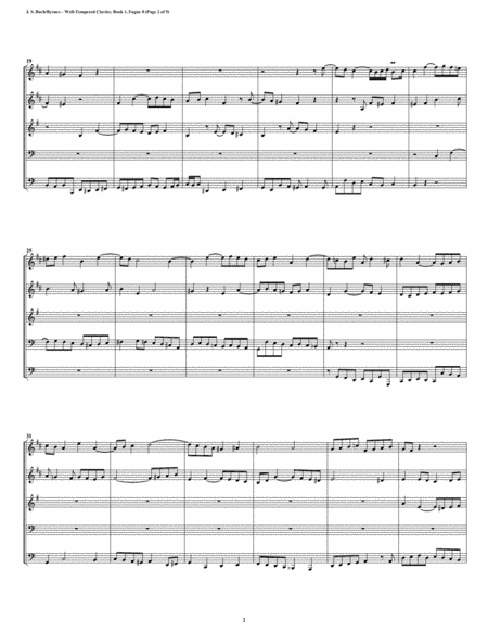 Fugue 08 From Well Tempered Clavier Book 1 Brass Quintet Page 2