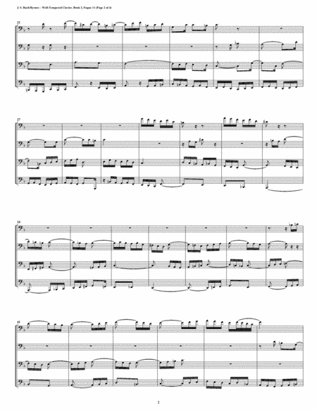 Fugue 11 From Well Tempered Clavier Book 2 Euphonium Tuba Quartet Page 2