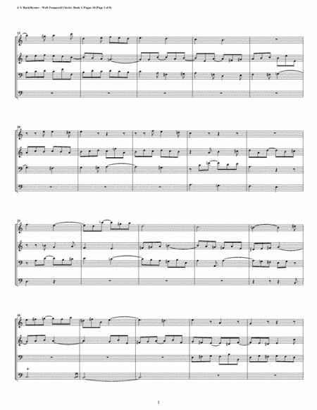 Fugue 18 From Well Tempered Clavier Book 2 String Quartet Page 2