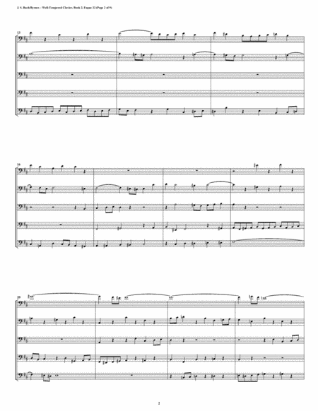 Fugue 22 From Well Tempered Clavier Book 2 Bassoon Quintet Page 2