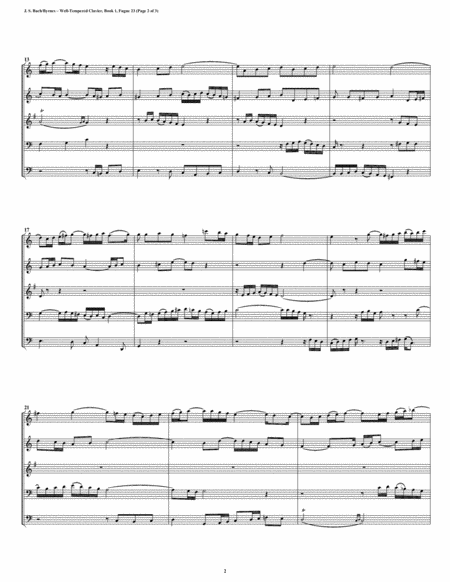 Fugue 23 From Well Tempered Clavier Book 1 Double Reed Quintet Page 2