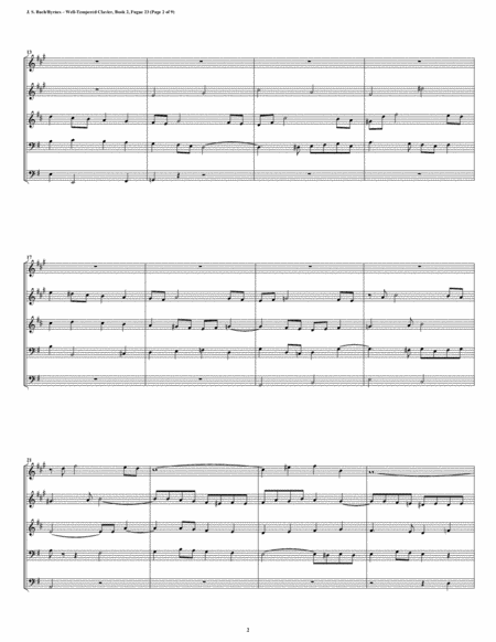 Fugue 23 From Well Tempered Clavier Book 2 Brass Quintet Page 2