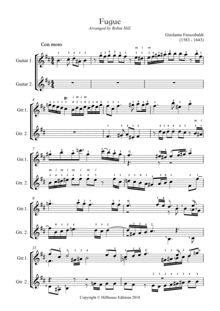 Fugue Arranged For Two Guitars Frescobaldi Page 2