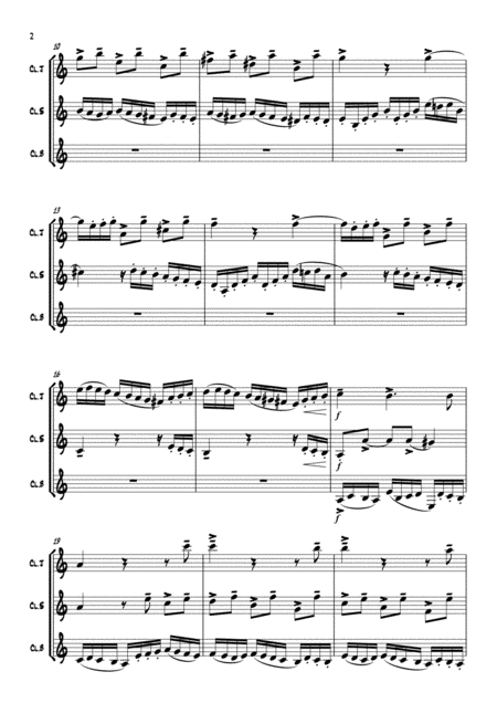 Fugue In A Minor By Js Bach Bwv944 For Clarinet Trio Page 2
