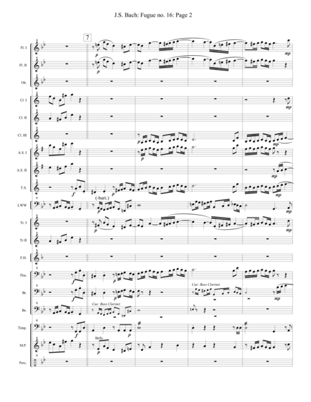 Fugue No 16 Well Tempered Clavier Book I Extra Score Page 2