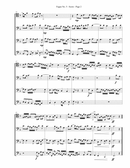 Fugue No 5 For Trombone Or Low Brass Quartet Page 2