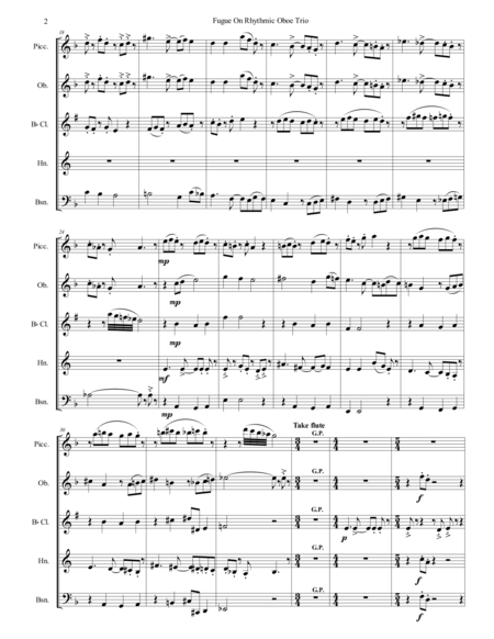 Fugue On Rhythmic Oboe Trio Page 2