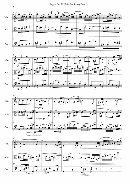 Fugue Op 56 N 4b For String Trio Page 2