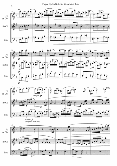 Fugue Op 56 N 4b For Woodwind Trio Page 2