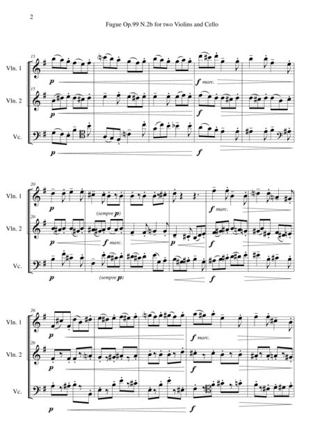 Fugue Op 99 N 2b For Two Violins And Cello Page 2