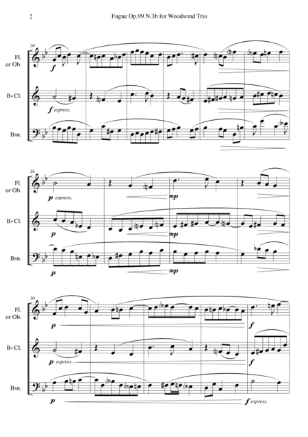 Fugue Op 99 N 3b For Woodwind Trio Page 2