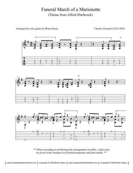 Funeral March Of A Marionette With Tablature Page 2