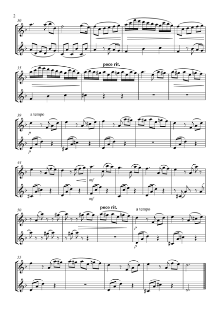 Fur Elise Flute Duet Page 2