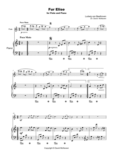 Fur Elise For Flute And Piano Page 2