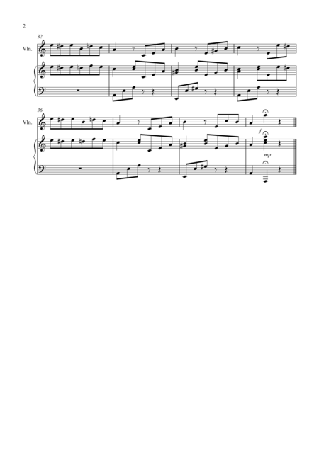 Fur Elise For Violin And Piano Page 2