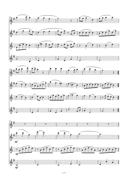 Furusato Japanese Song For Flute Quartet Page 2