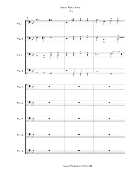 Gabrieli Sonata Pian E Forte Ch 175 For Cello Choir Page 2