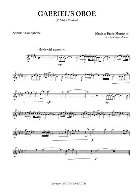 Gabriels Oboe Nella Fantasia For Saxophone Quartet Page 2