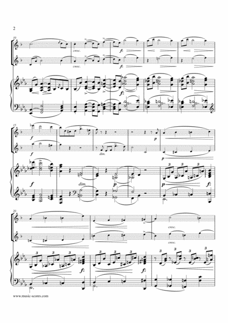 Gade Allegro Animato 1st Movement From Piano Trio 2 Bb Clarinets And Piano Page 2