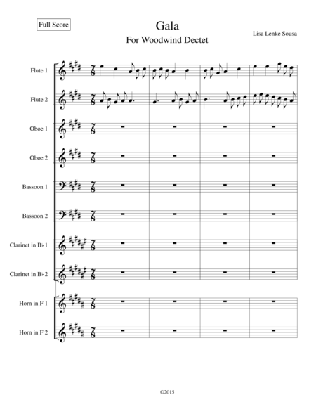 Gala For Woodwind Dectet Page 2