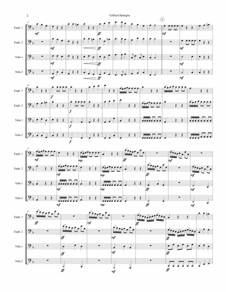 Galliard Battaglia For Tuba Quartet Page 2