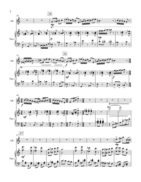 Galop For Oboe And Piano Page 2