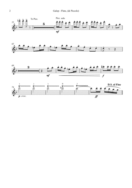 Galop From The Comedians For Woodwind Quintet Page 2