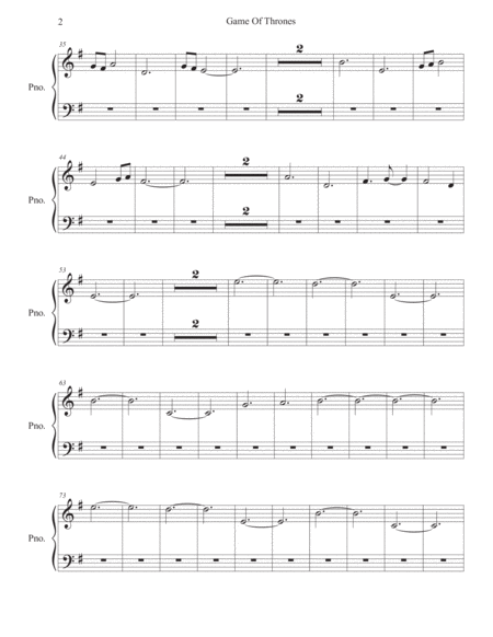 Game Of Thrones Piano Page 2