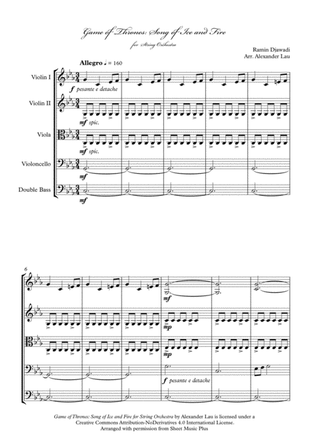 Game Of Thrones Song Of Ice And Fire For String Orchestra Page 2