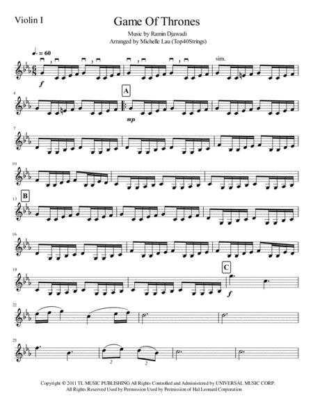 Game Of Thrones String Quartet Top40strings Page 2