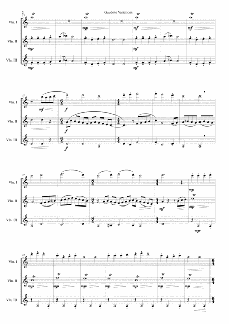 Gaudete Variations For Violin Trio Page 2