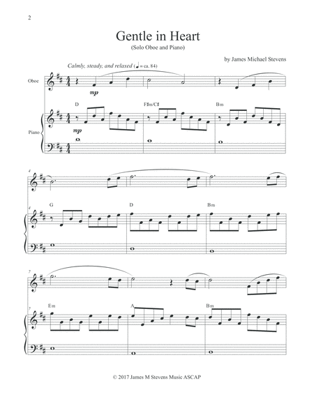 Gentle In Heart Solo Oboe Piano Page 2