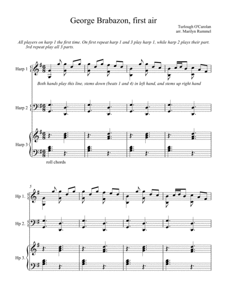 George Brabazon First Air For Harp Ensemble Page 2