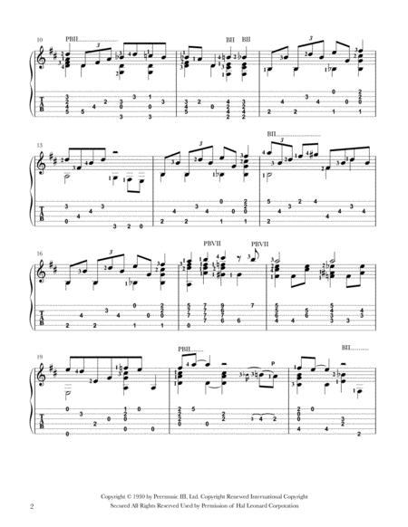 Georgia On My Mind Guitar Chord Melody Page 2