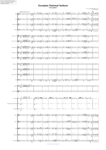 Georgian National Anthem For Symphony Orchestra Kt Olympic Anthem Series Page 2