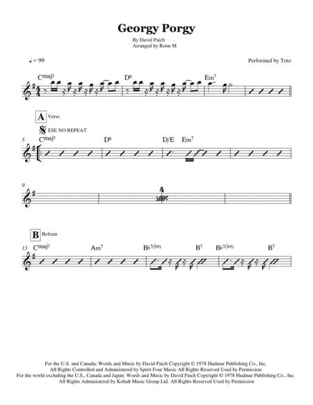 Georgy Porgy Lead Sheet Performed By Toto Page 2