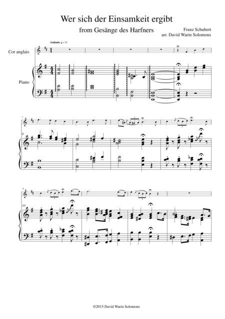 Gesnge Des Harfners Songs Of The Harpist For Cor Anglais And Piano Page 2