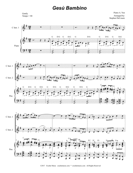 Gesu Bambino Duet For C Instruments Page 2