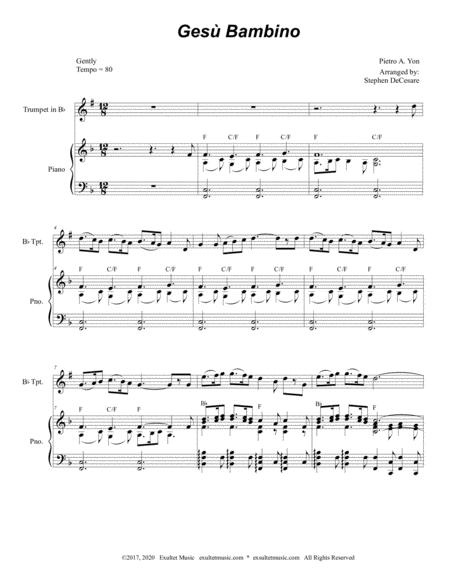 Gesu Bambino For Bb Trumpet Solo And Piano Page 2