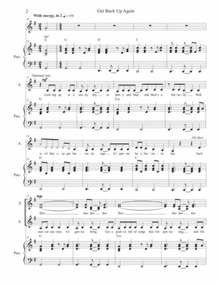Get Back Up Again From The Movie Trolls Satb Accompanied By Pasek And Paul Arranged By Sarah Jaysmith Page 2