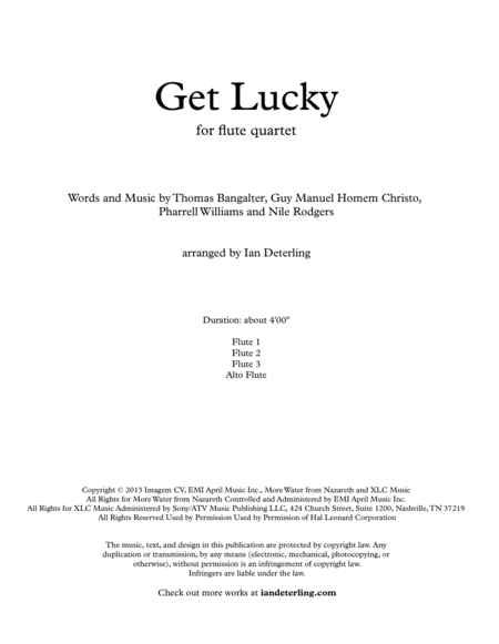 Get Lucky For Flute Quartet Page 2