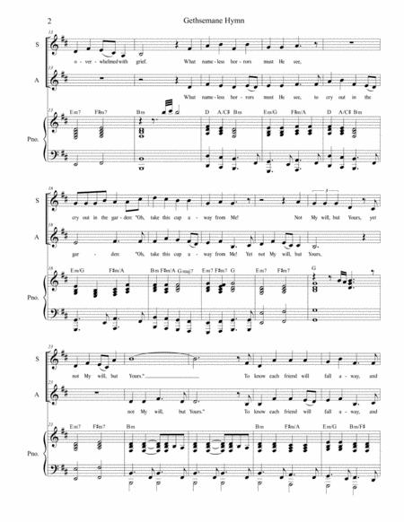 Gethsemane Hymn Duet For Soprano And Alto Solo Page 2