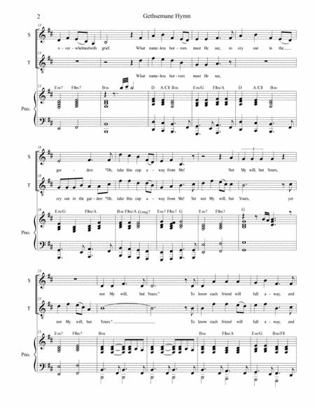 Gethsemane Hymn For 2 Part Choir Soprano And Tenor Page 2