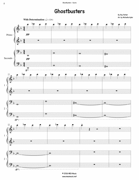 Ghostbusters Piano Duet Page 2