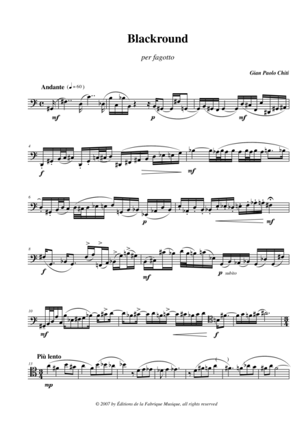 Gian Paolo Chiti Blackround For Solo Bassoon Page 2